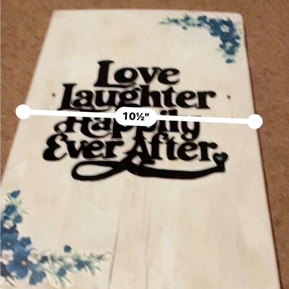 Floral reclaimed barn wood wall Decor with Quote - Picture 3 of 3